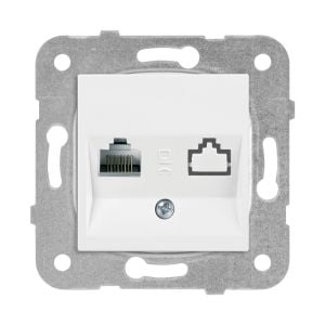 Viko Meridian/ Karre Beyaz Tekli Data Prizi (Rj45 Cat6) (Mek+Düğ/Kap.) Çerçeve Hariç 90967078