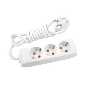 Viko Multi-Let Beyaz Üçlü Grup Priz Topraklı Kablolu Çocuk Korumalı 2 Mt 90113302