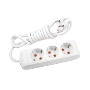Viko Multi-Let Beyaz Üçlü Grup Priz Topraklı Kablolu Çocuk Korumalı 5 Mt 90113305