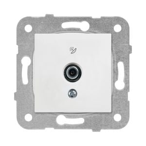Viko Meridian/ Karre Beyaz Uydu Prizi F Konnektörlü Geçişli 10Db (Mek+Düğ/Kap.) Çerçeve Hariç 90967038