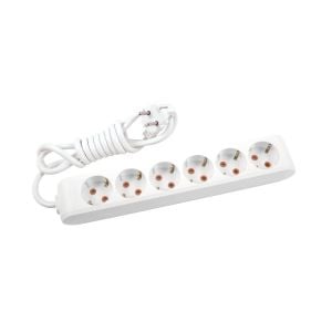 Viko Multi-Let Beyaz Altılı Grup Priz Topraklı Kablolu Çocuk Korumalı 5 Mt 90113605