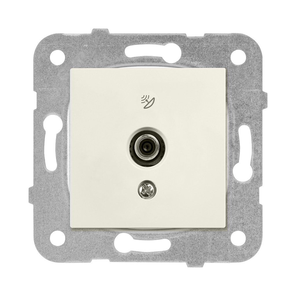 Viko Meridian/ Karre Krem Uydu Prizi F Konnektörlü Geçişli 10Db (Mek+Düğ/Kap.) Çerçeve Hariç 90967238
