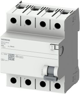 Siemens 5SV5644-6 Trifaze 3 Faz+Nötr 40A/300Ma Kaçak Akım Koruma Rölesi