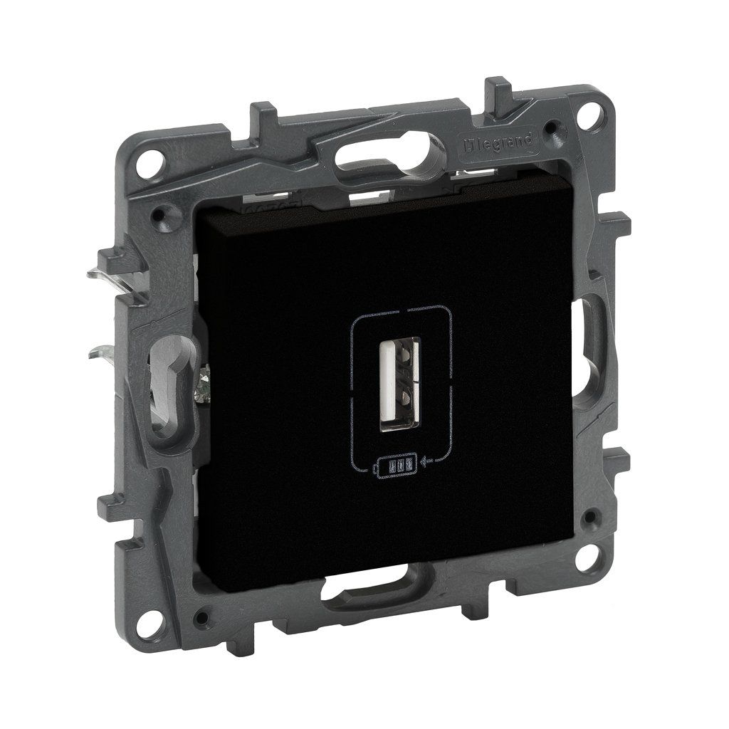 Legrand Raventi Selectıon Siyah Tekli Usb Şarj Prizi 1100Ma 768697