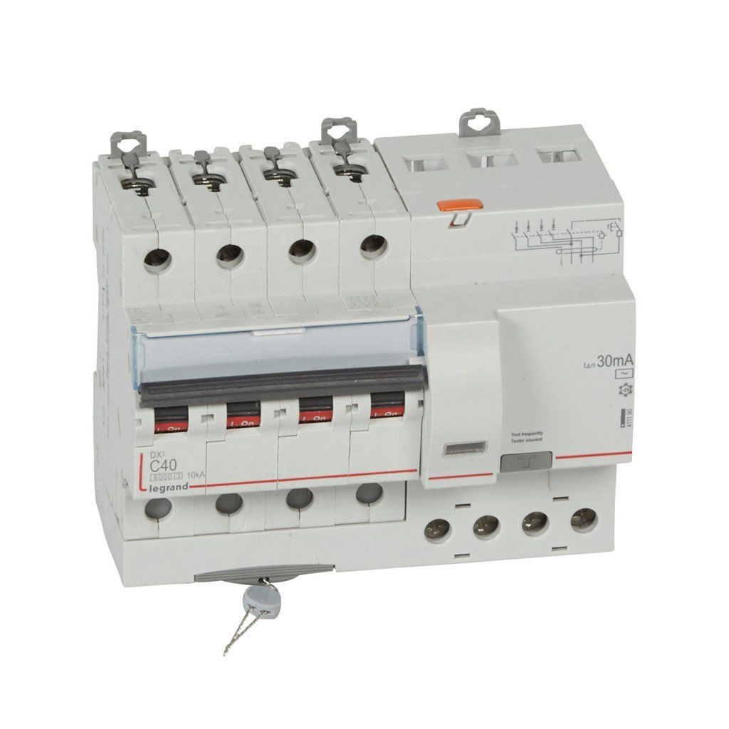 Legrand Kaçak Akım Korumalı Otomatik Sigorta DX3 C Tipi 4x40Amper 30Ma 411190