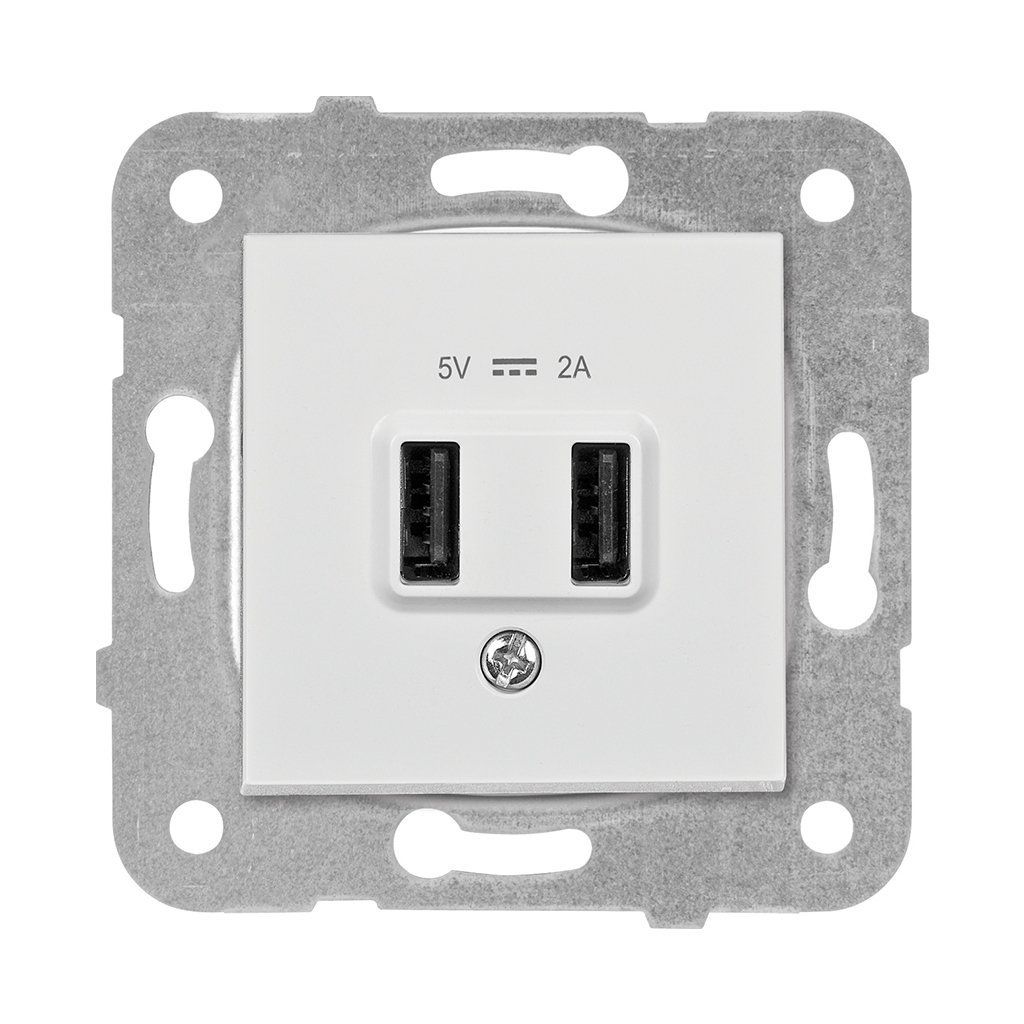 Viko Meridian/ Karre Beyaz Usb Şarj Prizi 5V-2A (Mek+Düğ/Kap.) Çerçeve Hariç 90967101