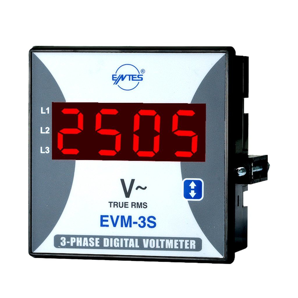 Entes EVM-3S-96 96x96 220Vac T/İ Elektronik Voltmetre M0029