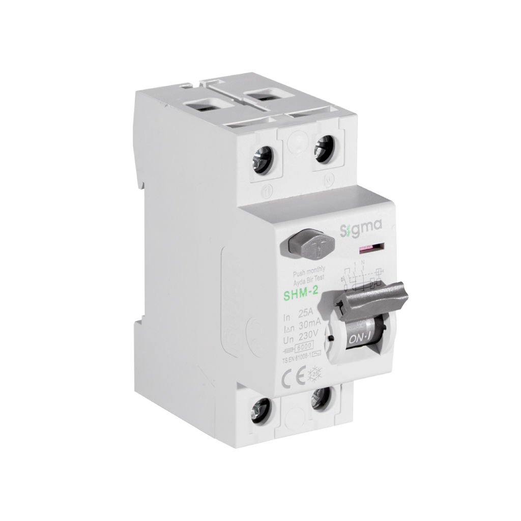 Sigma SHM 2P 30mA 25A 6KA Kaçak Akım Koruma Şalter SHM2025030