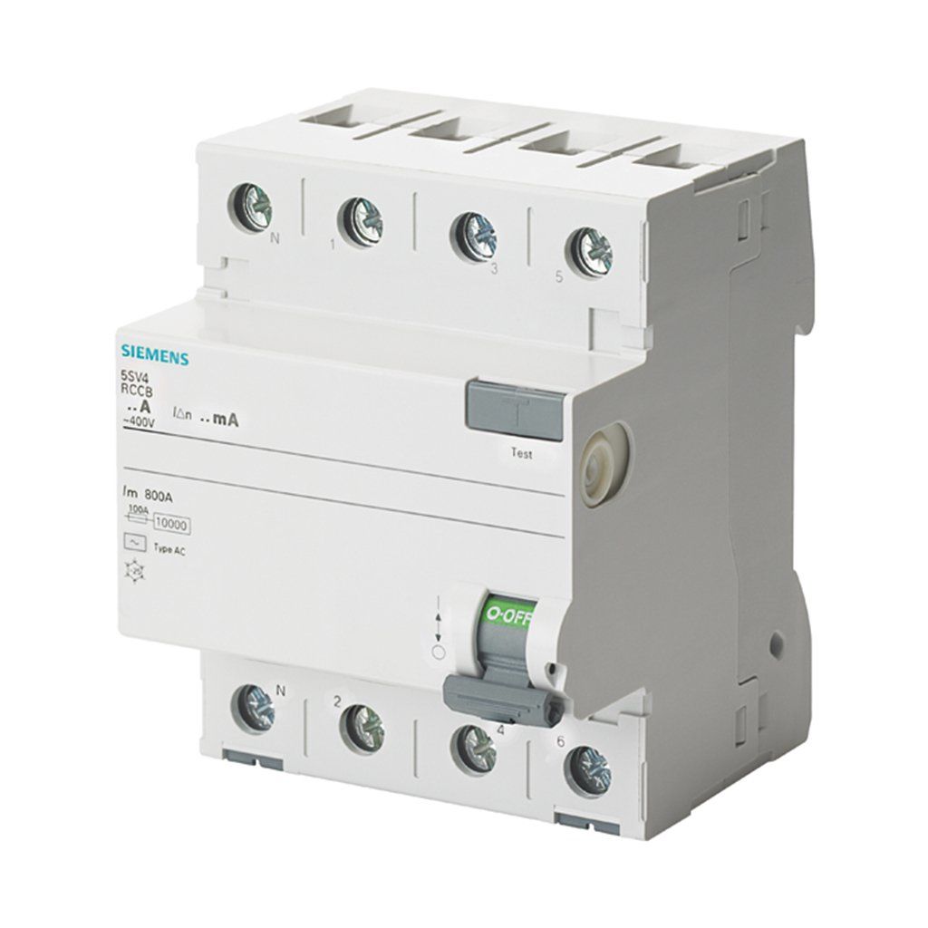 Siemens 5SV3647-6 Trifaze 3 Faz+Nötr 80A/300Ma Kaçak Akım Koruma Rölesi