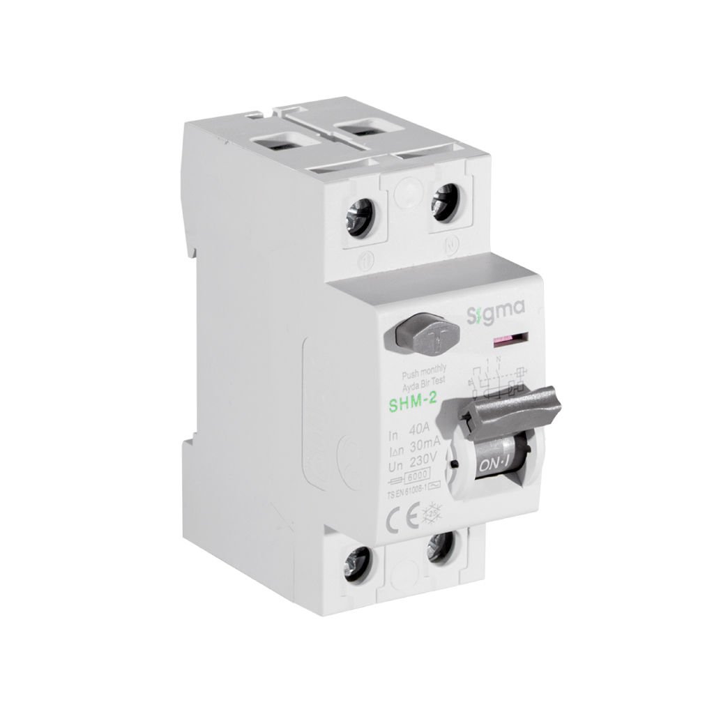Sigma SHM 2P 300mA 40A 6KA Kaçak Akım Koruma Şalter SHM2040300