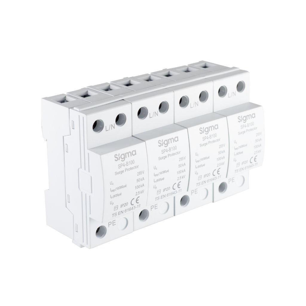 Sigma B TİPİ 4 Kutuplu 100kA Parafudr SP4-B100