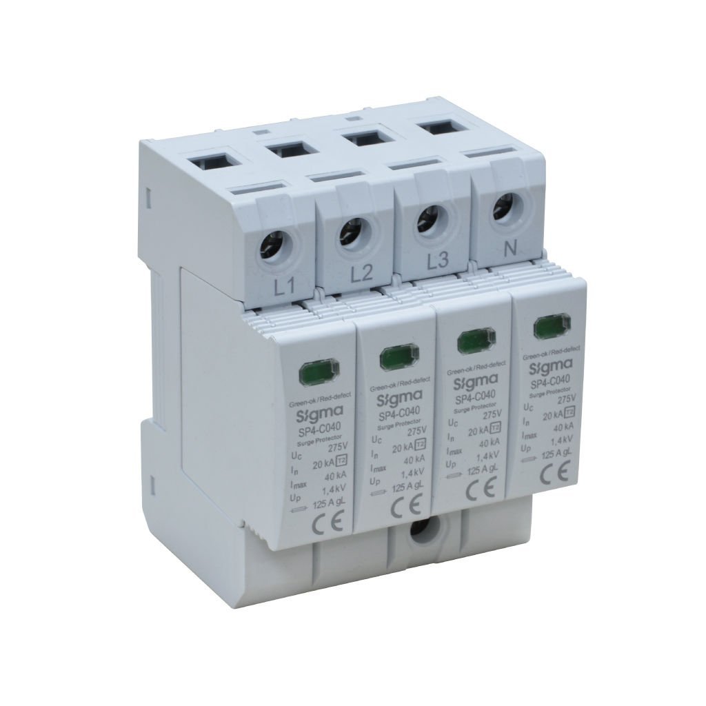 Sigma C TİPİ 4 Kutuplu 40kA AG Parafudr SP4-C040
