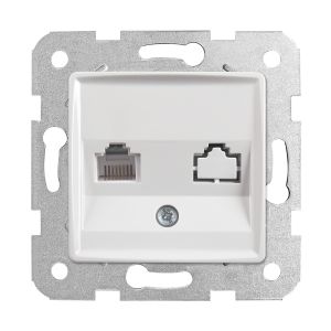 Viko Rollina/ Linnera Beyaz Tekli Data Prizi (Rj45 Cat5E) (Mek+Düğ/Kap.) Çerçeve Hariç 90440032