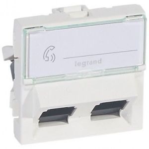Legrand Armada Beyaz 2Modül Lcs2 Rj45 Cat6 Priz Utp 45° 2Xrj 45 076504