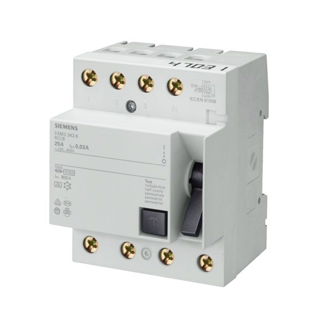Siemens 5SM3345-6 Trifaze 3 Faz+Nötr 125A/30Ma Kaçak Akım Koruma Rölesi