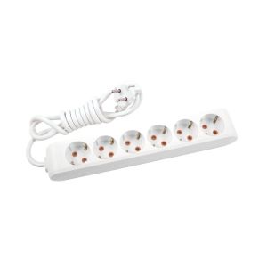 Viko Multi-Let Beyaz Altılı Grup Priz Topraklı Kablolu Çocuk Korumalı 1 Mt 90113601