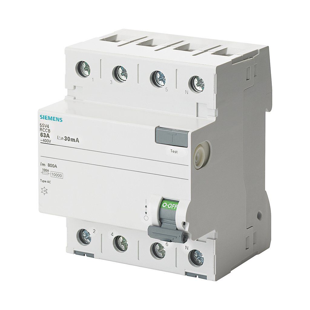 Siemens 5SV3344-4 Trifaze Tip B 40A 30Ma Kaçak Akım Koruma Rölesi K Sıquence