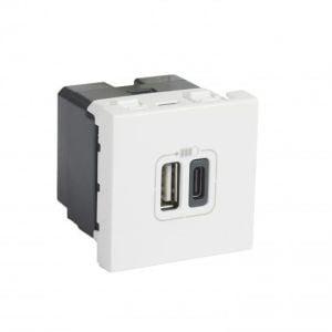 Legrand İkili Usb Priz Telefon Şarjı İçin 5V 3A A+C Tipi 077592