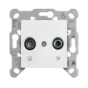 Viko Meridian/ Karre Beyaz Uydu Prizi Geçişli (Tv-Sat) 11Db (Mek+Düğ/Kap.) Çerçeve Hariç 90967087