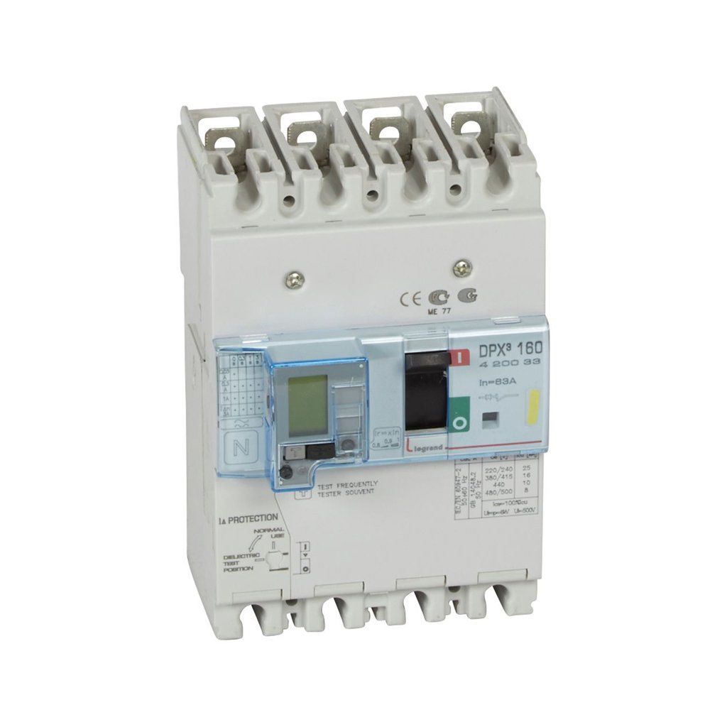 Legrand DPX3 Kaçak Akımlı 4x63Amper Kompakt Şalter 16Ka 420033