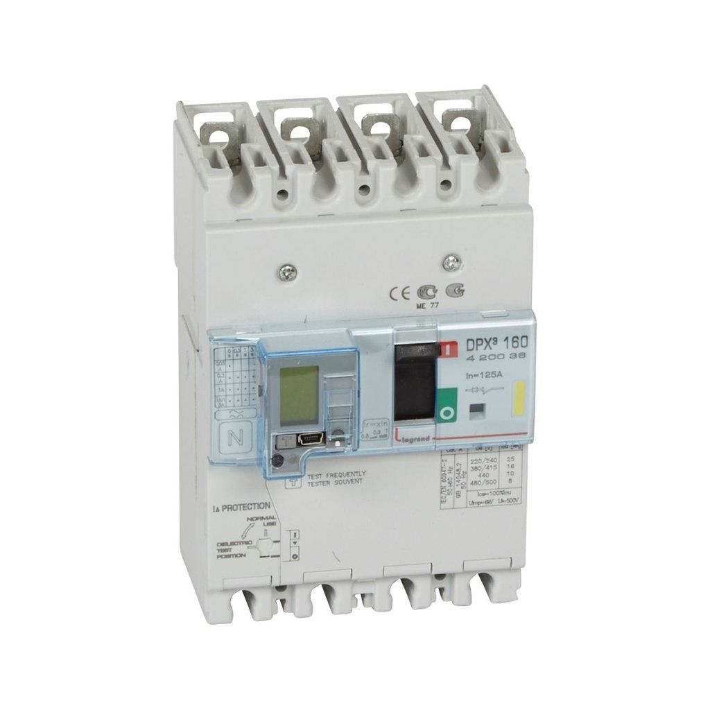 Legrand DPX3 Kaçak Akımlı 4x125Amper Kompakt Şalter 16Ka 420036