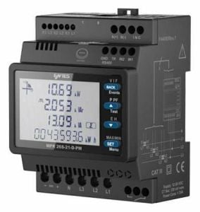 Entes MPR-26S-21-Pm Dın4 95-270Vac/Dc 2 İzole Sayısal Girişli 1 Röle Çıkışlı Rj45’Li Elektronik Şebeke Analizörü M3602