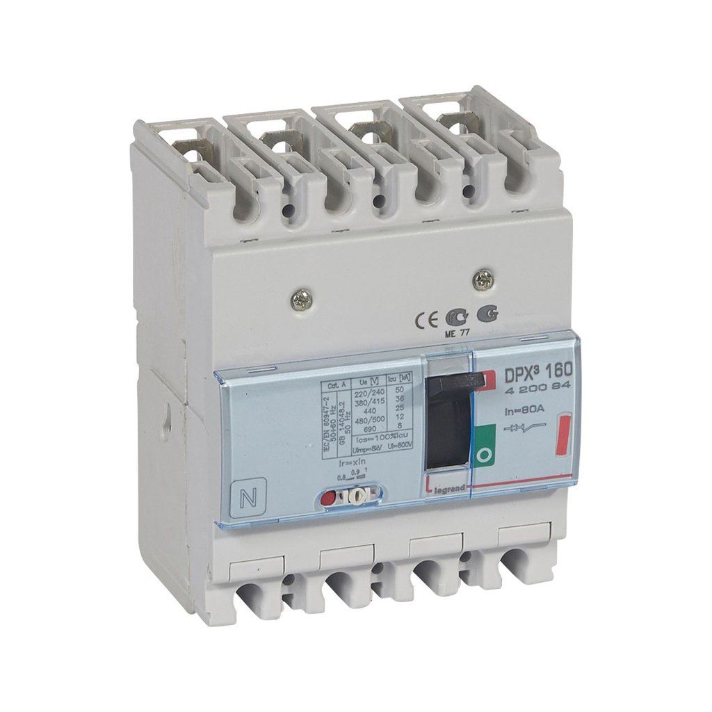 Legrand DPX3 Standart Tip 4x80Amper Kompakt Şalter 36Ka 420094