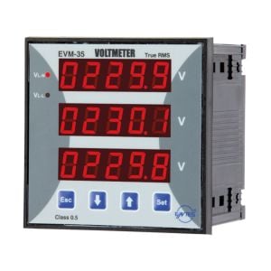Entes EVM-35-96 96x96 24-250V Ac/Dc T/İ Elektronik Voltmetre M1134