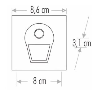 Cata 1W Sensörlü Ledli Koridor Armatürü Mavi Beyaz Kasa Ct-5170M