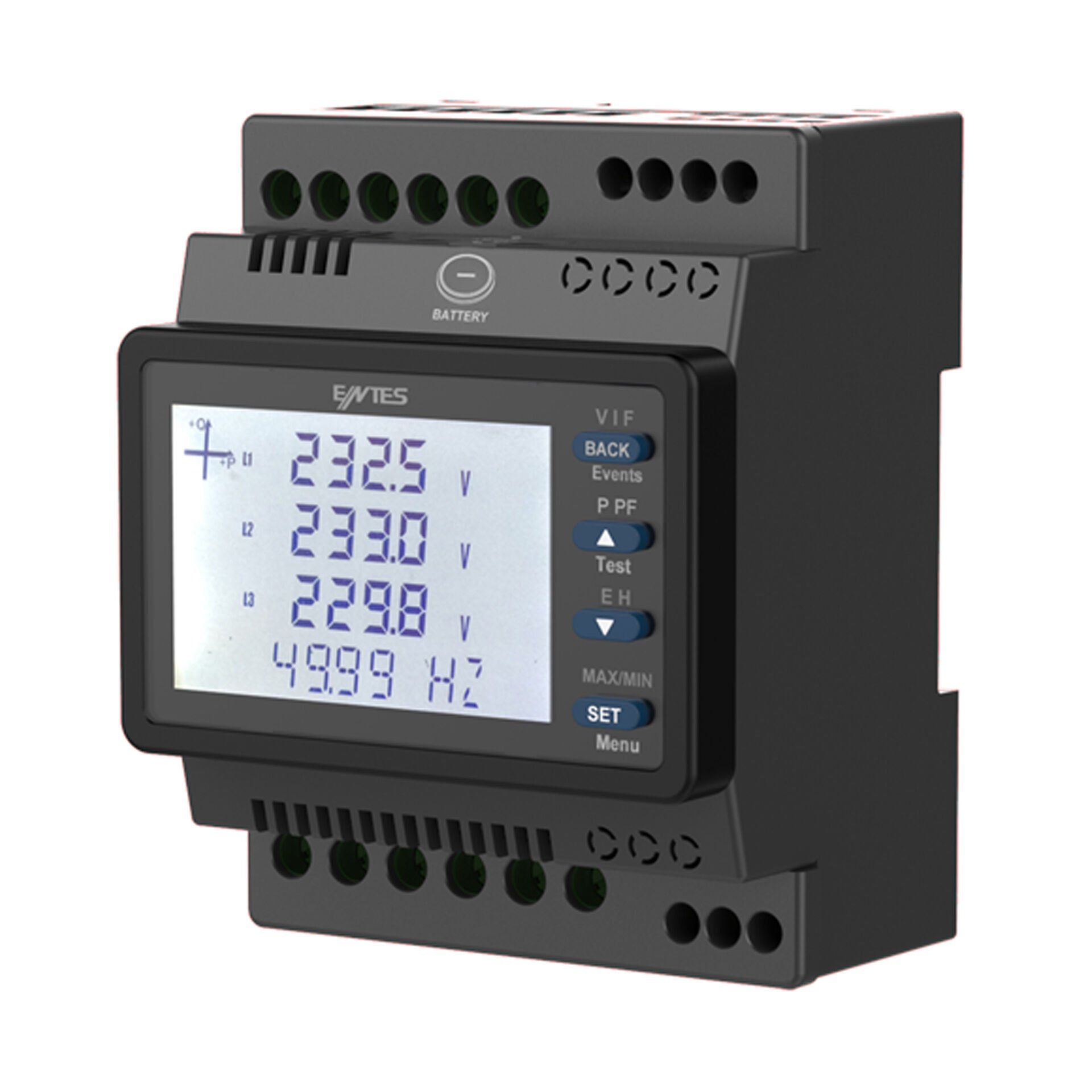 Entes MPR-27S-23 Dın4 95-270Vac/Dc T/İ 2 İzole Sayısal Girişli 2 İzole Sayısal Çıkışlı 1 Analog Çıkışlı Şöntlü Elektronik Şebeke Analizörü M3580