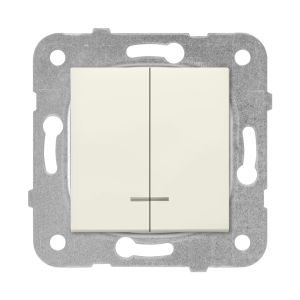 Viko Meridian/ Karre Krem Işıklı Komütatör (Mek+Düğ/Kap.) Çerçeve Hariç 90967250