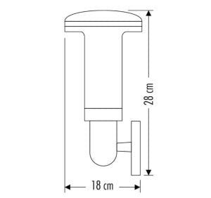 Cata Napoli Bahçe Armatürü 28cm Ct-7015