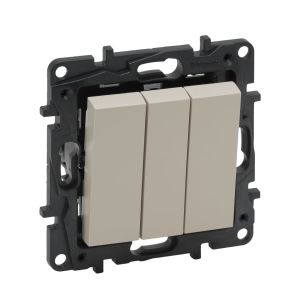 Legrand Raventi Kumanda Mekanizması Krem Üçlü Anahtar 768403