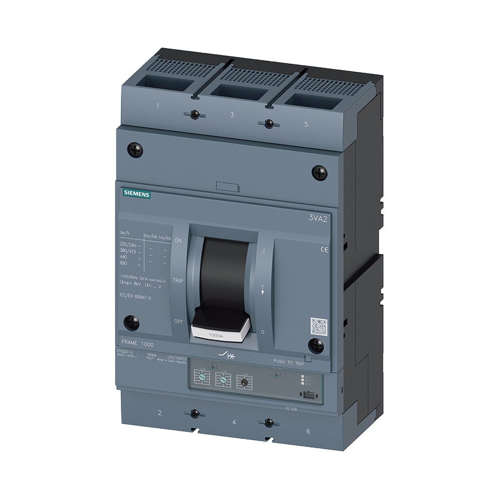 Siemens 3VA2510-5HL32-0AA0 3x1000A 55Ka Kompakt Şalter Etu320 Elektronik Koruma Üniteli