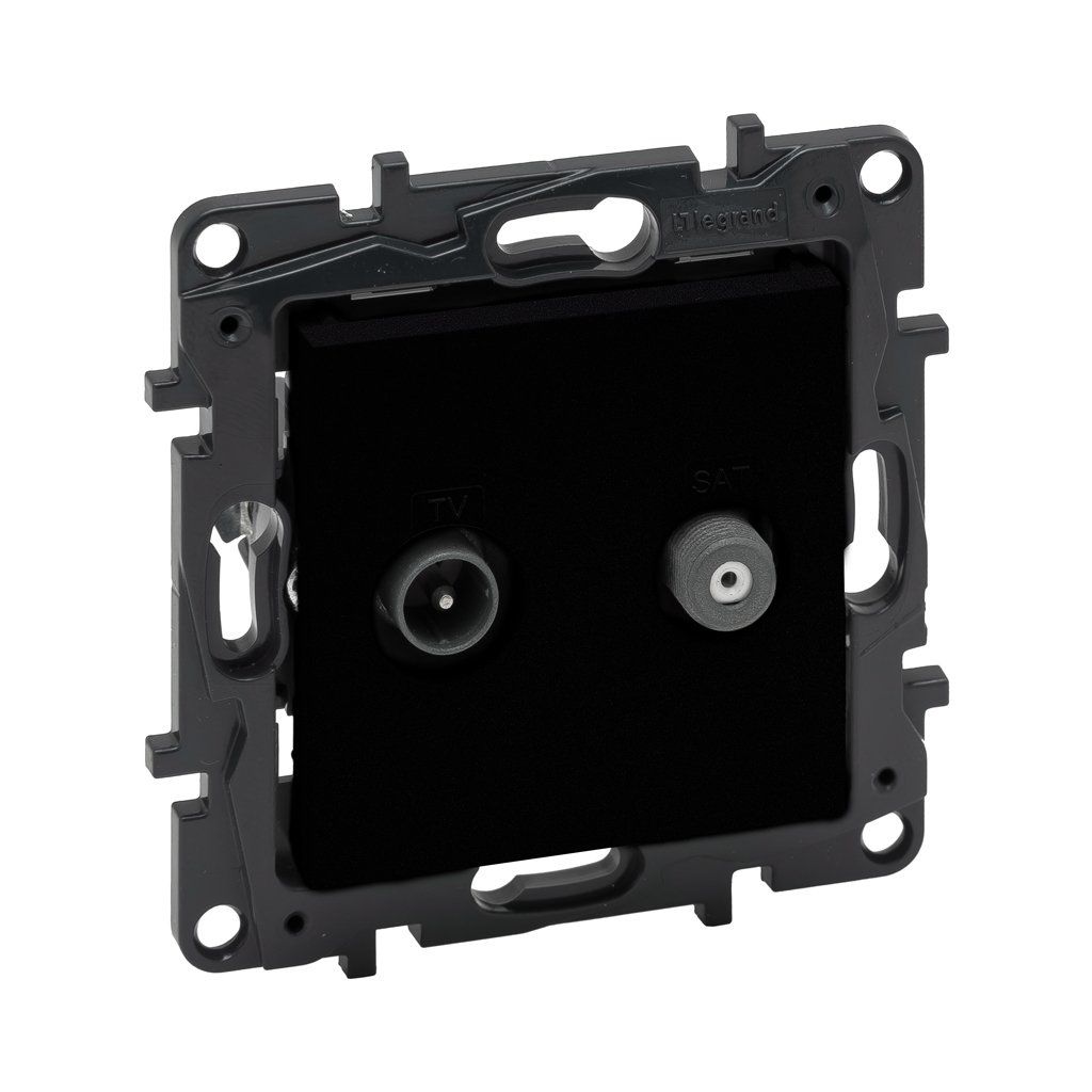 Legrand Raventi Selectıon Siyah Tv/Sat Prizi Geçişli 768627