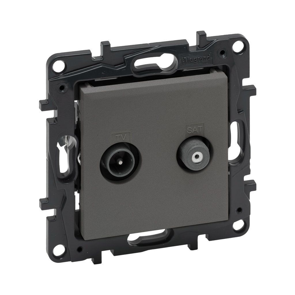 Legrand Raventi Selectıon Titanyum Tv/Sat Prizi Geçişli 768827