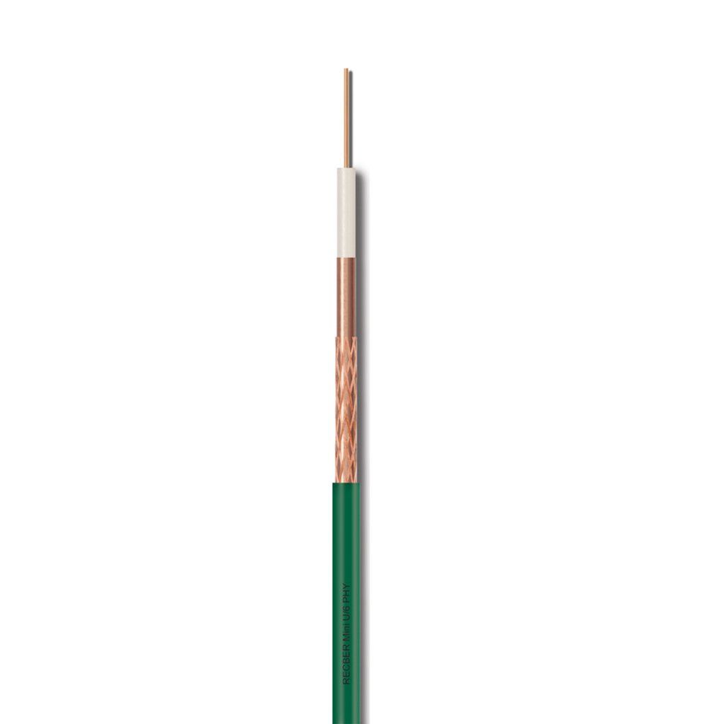 Reçber 75 OHM Fiziksel Köpüklü PVC Kılıflı mini U/6 PHY-PVC Cu/Cu Koaksiyel Kablo
