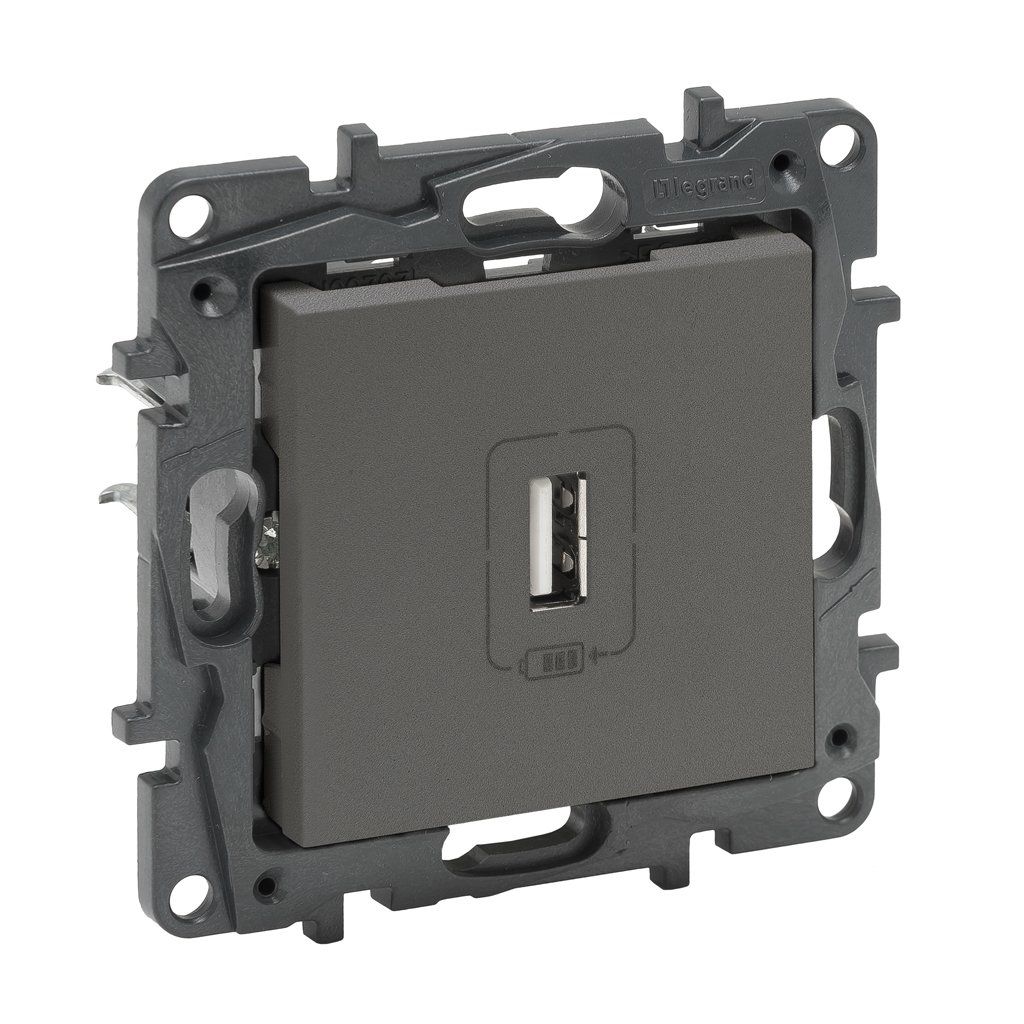 Legrand Raventi Titanyum Tekli Usb Şarj Prizi 1100Ma 768897