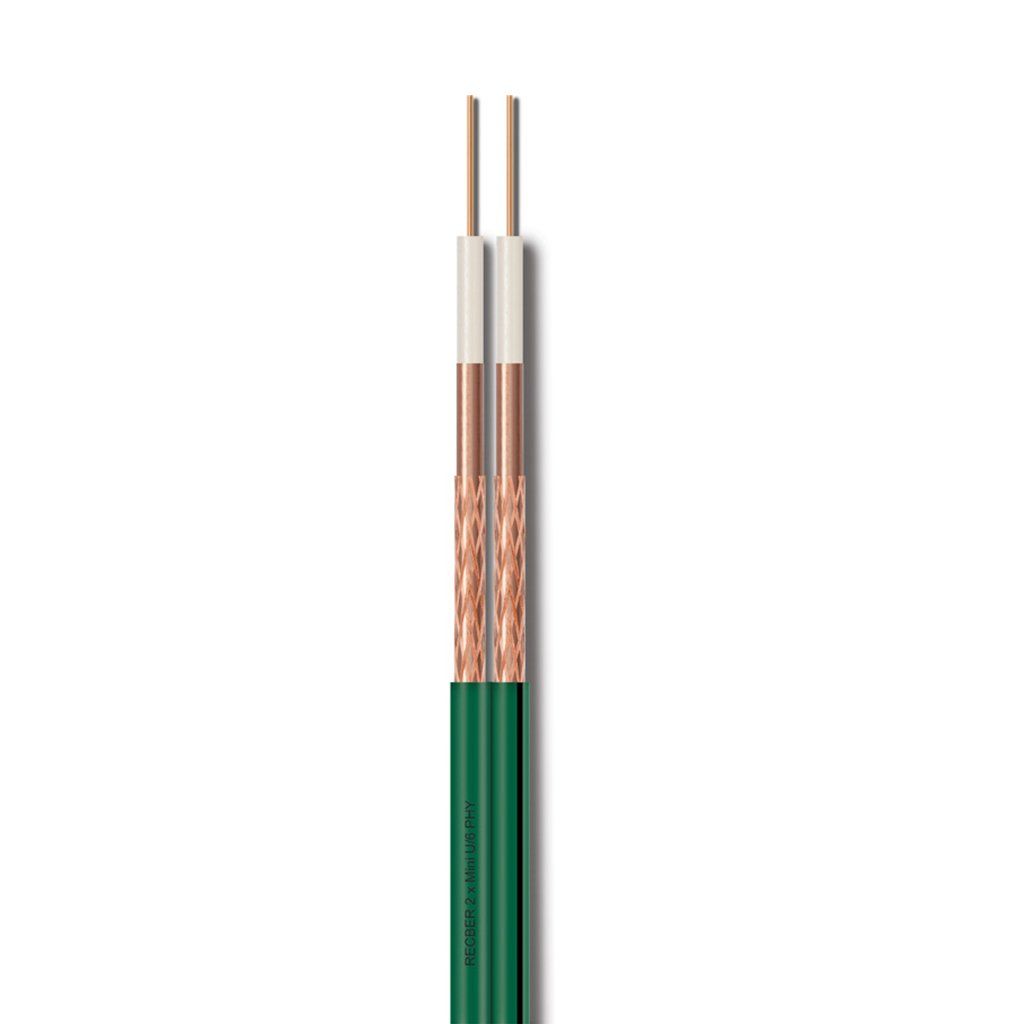 Reçber 75 OHM Fiziksel Köpüklü PVC Kılıflı Duplex 2xmini U/6 PHY-PVC Cu/Cu Koaksiyel Kablo