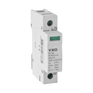 Viko Modüler Alçak Gerilim Parafudr B Sınıfı 100 Ka 275V Ac 1 Kutup VSP-1/100/B