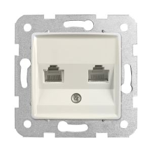 Viko Rollina/ Linnera Krem İkili Nümeris Telefon Prizi (2 X Rj11) (Mek+Düğ/Kap.) Çerçeve Hariç 90441033