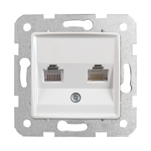 Viko Rollina/ Linnera Beyaz İkili Nümeris Telefon Prizi (2 X Rj11) (Mek+Düğ/Kap.) Çerçeve Hariç 90440033