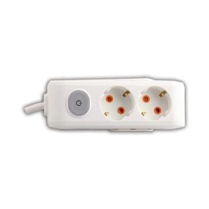 Viko Multi-Let İkili Grup Priz Anahtarlı Topraklı Kablolu Çocuk Korumalı 1Mt 90117201