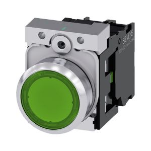 Siemens 3SU1152-0AB40-1BA0 Buton Komple Işıklı Yay Dönüşlü 24V Ac/Dc Yeşil