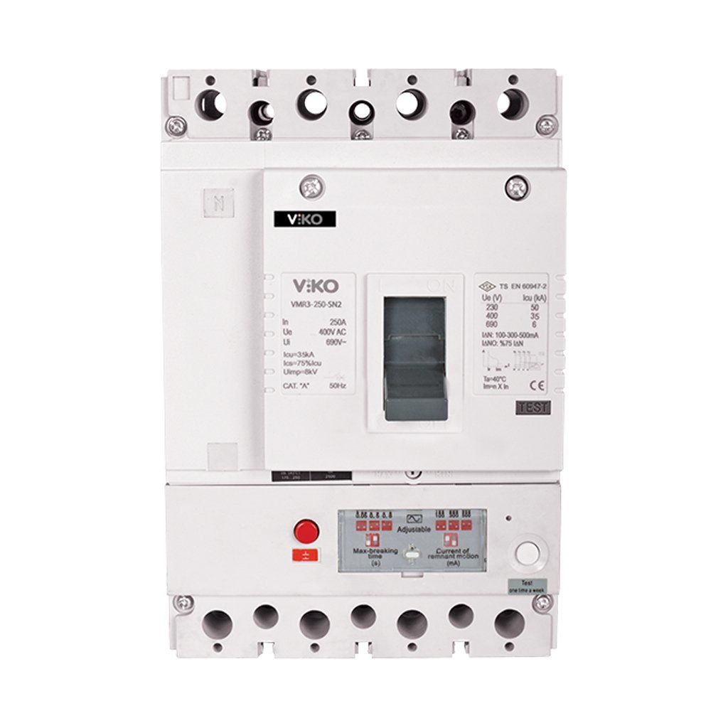 Viko SN2 Kompak Şalter Kaçak Akımlı 4x100Amper 25Ka VMR2-100-SN2