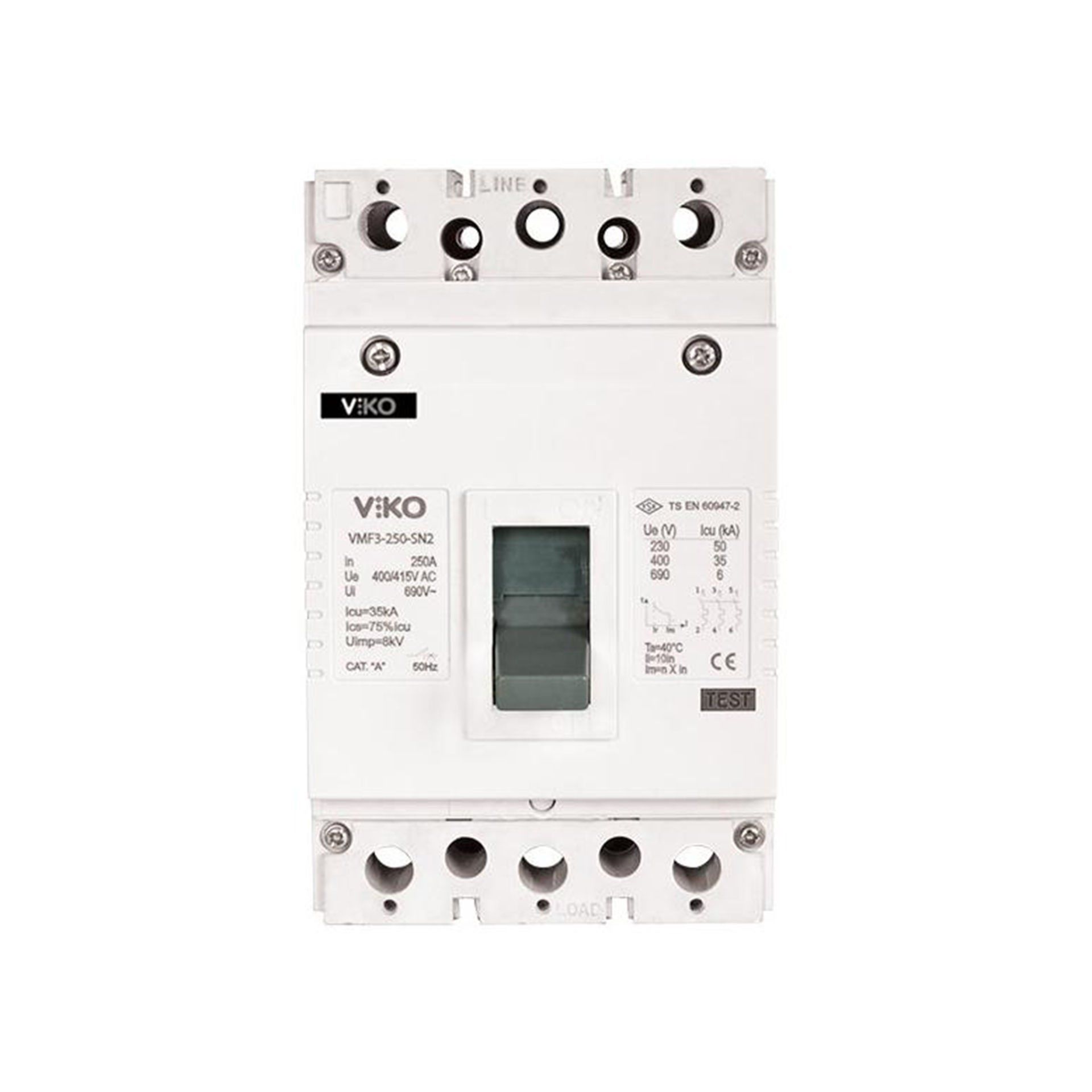 Viko Sabit Tip 3x160Amper Kompak Şalter 35Ka VMF2-160-SN2