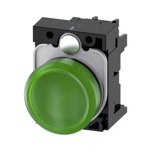 Siemens 3SU1106-6AA40-1AA0 Komple Sinyal Lamba 230V Ac Yeşil