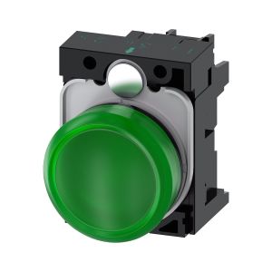 Siemens 3SU1102-6AA40-1AA0 Komple Sinyal Lamba 24V Ac/Dc Yeşil