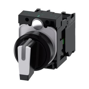 Siemens 3SU1100-2BM60-1NA0 Komple Mandal Butonlar 1No/1No 1-0-2 Pozisyonlu Işıklandırılabilir Yay Dönüşlü Mandal Buton