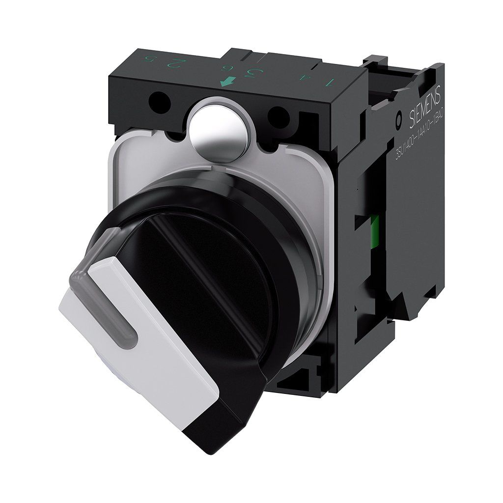 Siemens 3SU1100-2BF60-1BA0 Komple Mandal Butonlar 1No 0-1 Pozisyonlu Işıklandırılabilir Kalıcı Mandan Buton